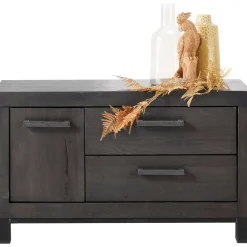 New TV-meubel Hevano (102 Cm) grafiet eiken hout Woonseries|Tv-Meubel