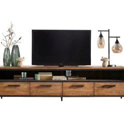 TV-meubel Romaro (200 Cm) teakhout mix rough Woonseries|Tv-Meubel