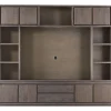 Best Tv-wandmeubel Lavio grafiet eikenhout 242 cm Woonseries|Wandmeubel