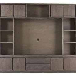 Best Tv-wandmeubel Lavio grafiet eikenhout 242 cm Woonseries|Wandmeubel