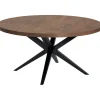 Best Uitschuifbare eettafel Mascaro 140/180 cm rond dark mango Woonseries|Eettafel