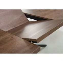 Uitschuifbare eettafel Mascaro 150/190 cm rond dark mango Woonseries|Eettafel