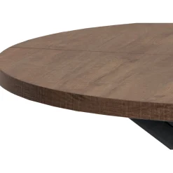 Online Uitschuifbare eettafel Mascaro 120/160 cm rond dark mango Woonseries|Eettafel