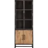 Outlet Vitrinekast Mesola (76 Cm) mango natural Woonseries|Vitrinekast