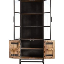 Outlet Vitrinekast Mesola (76 Cm) mango natural Woonseries|Vitrinekast