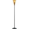 Clearance Vloerlamp Felinio amber glas 1-lichts Vloerlamp
