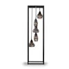 Outlet Vloerlamp frame smoke glas 5-lichts - Lungo Vloerlamp
