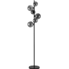 New Vloerlamp Olivento zwart smoke glas 6-lichts Vloerlamp