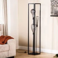 Vloerlamp Tiamo zwart staal 160x25 cm Vloerlamp