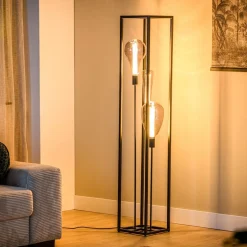 Vloerlamp Tiamo zwart staal 160x25 cm Vloerlamp