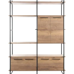 Clearance Wandkast Sistema 226x166x45 cm bruin Woonseries|Vakkenkast
