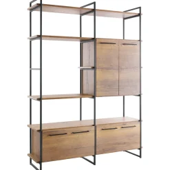 Clearance Wandkast Sistema 226x166x45 cm bruin Woonseries|Vakkenkast