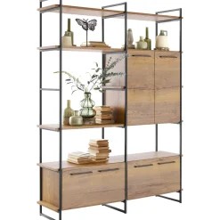 Clearance Wandkast Sistema 226x166x45 cm bruin Woonseries|Vakkenkast