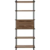 Best Wandkast Sistema 226x88x45 cm donkerbruin Woonseries|Vakkenkast