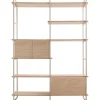 New Wandkast Sistema 226x166x45 cm lichtgrijs Woonseries|Vakkenkast
