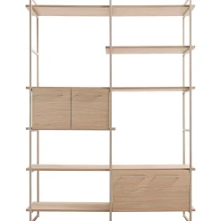 New Wandkast Sistema 226x166x45 cm lichtgrijs Woonseries|Vakkenkast