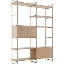New Wandkast Sistema 226x166x45 cm lichtgrijs Woonseries|Vakkenkast
