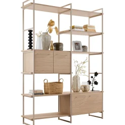 New Wandkast Sistema 226x166x45 cm lichtgrijs Woonseries|Vakkenkast