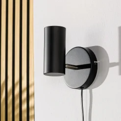 Discount Wandlamp Mirare zwart metaal 1-spots Wandlamp
