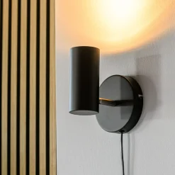Discount Wandlamp Mirare zwart metaal 1-spots Wandlamp