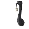 Wandlamp struisvogel mat zwart Wandlamp