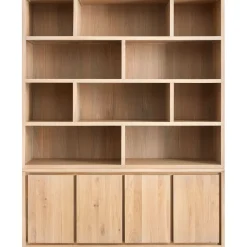 Best Wandmeubel Lavio eiken 164 cm naturel grijs Woonseries|Wandmeubel
