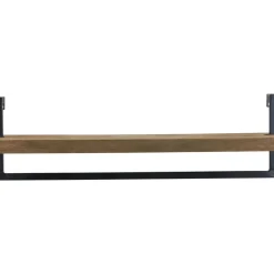 Outlet Wandplank Pardal hout metaal 24x80 cm bruin Wandplanken