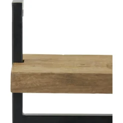 New Wandplank Pardal hout metaal 24x100 cm bruin Wandplanken
