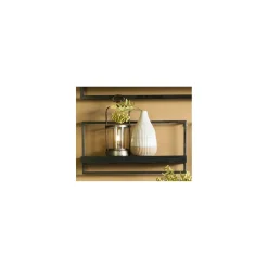Sale Wandplank Pardal hout metaal 24x80 cm zwart Wandplanken