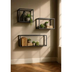 Clearance Wandrek Carpino 30cm metaal Wandplanken